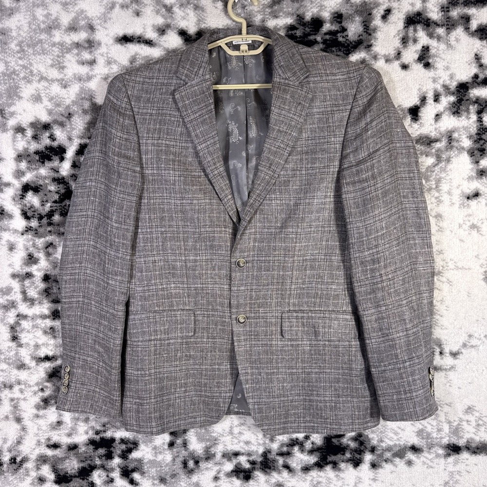 Joseph Abboud Nova Fides Sports Coat Blazer Mens 38 100% Linen Woven Spring